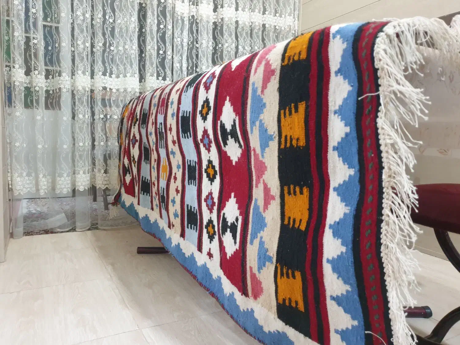 ۳ عدد گلیم دست باف نو پشمی|گلیم، جاجیم، گبه|رفسنجان, |دیوار