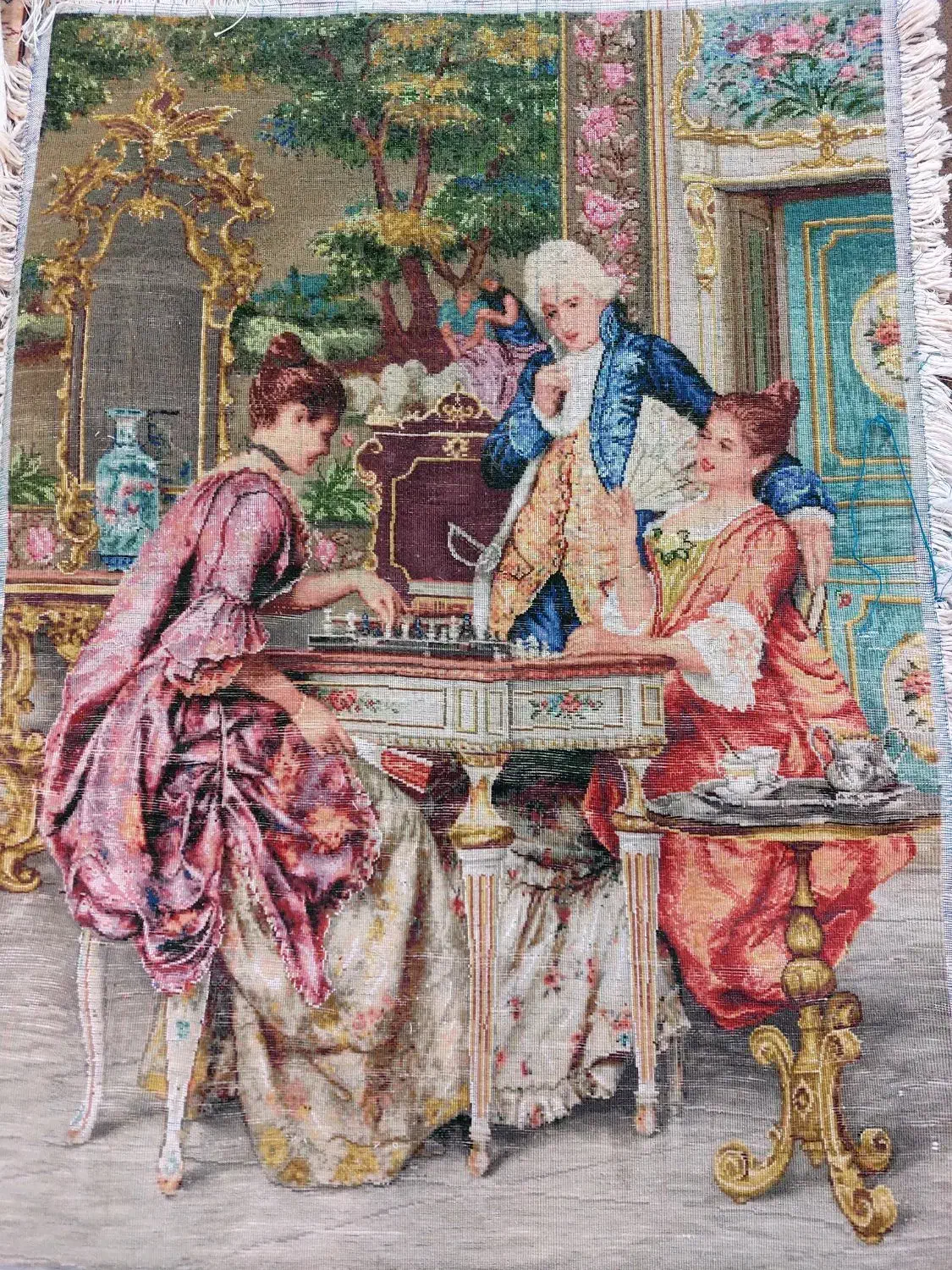 تابلوفرش فرانسوی شطرنج باز|تابلو فرش|مشهد, بهاران|دیوار