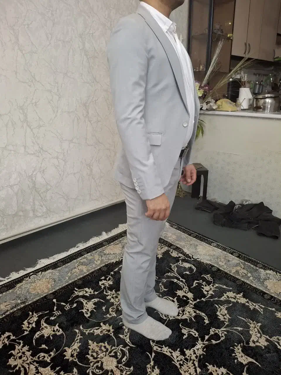 کت وشلوار طوسی مردانه کاملا نو بفروش می رسد|لباس|گلستان (تهران), |دیوار