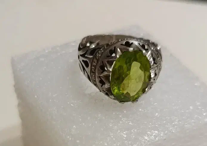 انگشتر جواهری زبرجد آفریقایی دست ساز با الماس|جواهرات|تهران, وردآورد|دیوار