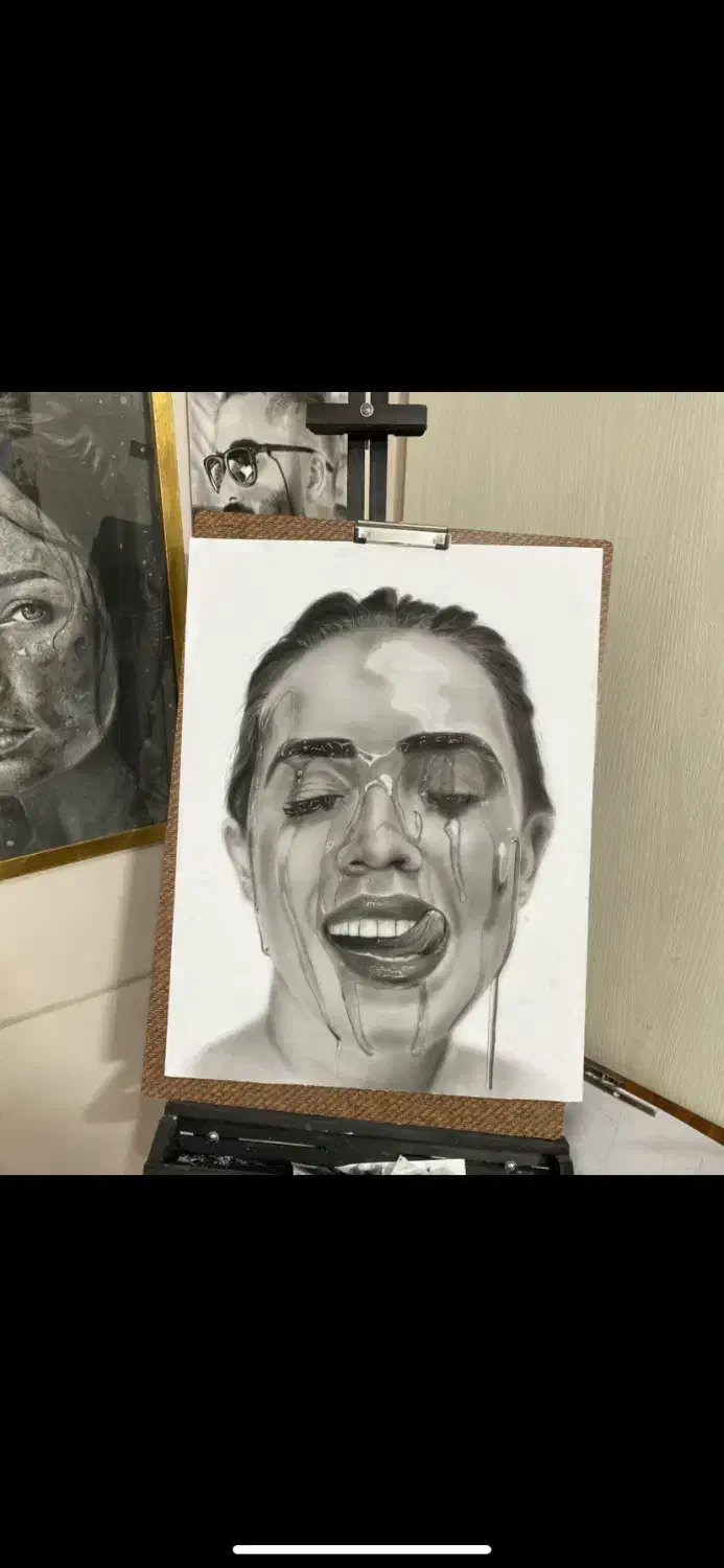 سفارش تابلو ی سیاه قلم|تابلو، نقاشی، عکس|گرگان, |دیوار