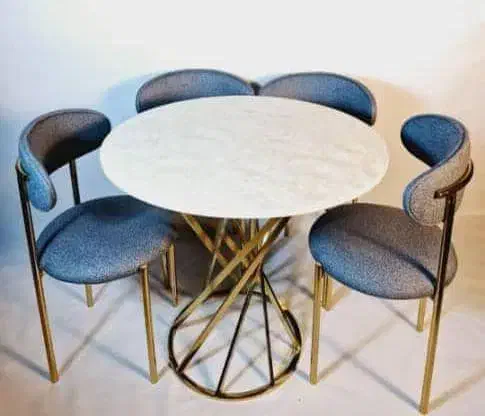 صندلی نهار خوری برنز واستیل بسیار شیک نصف قیمت|مبلمان خانگی و میز عسلی|خوی, |دیوار