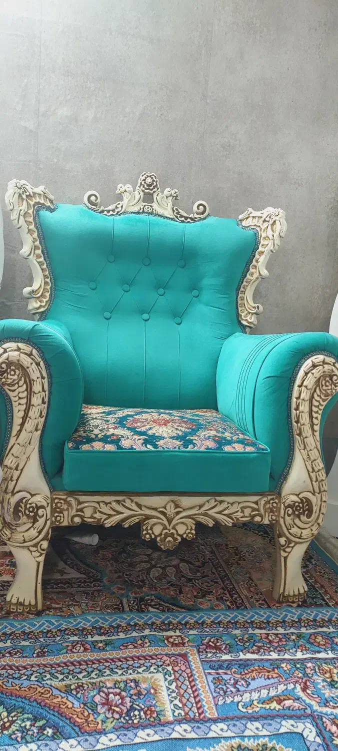 مبلمان نیمه سلطنتی|مبلمان خانگی و میز عسلی|خمینیشهر, |دیوار