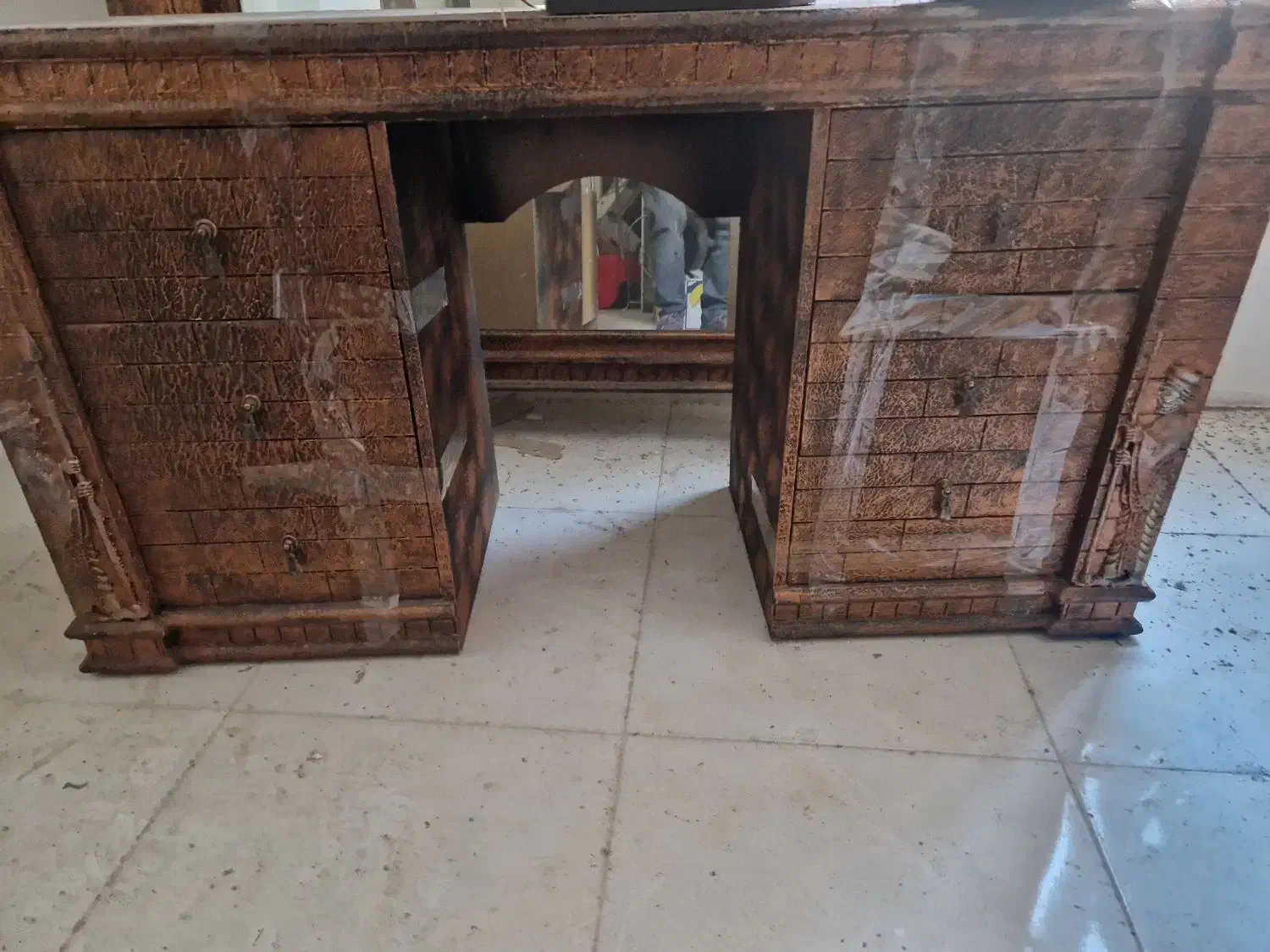 سرویس خواب دو نفره تخت جمشید (چوبی )|تخت و سرویس خواب|تبریز, |دیوار