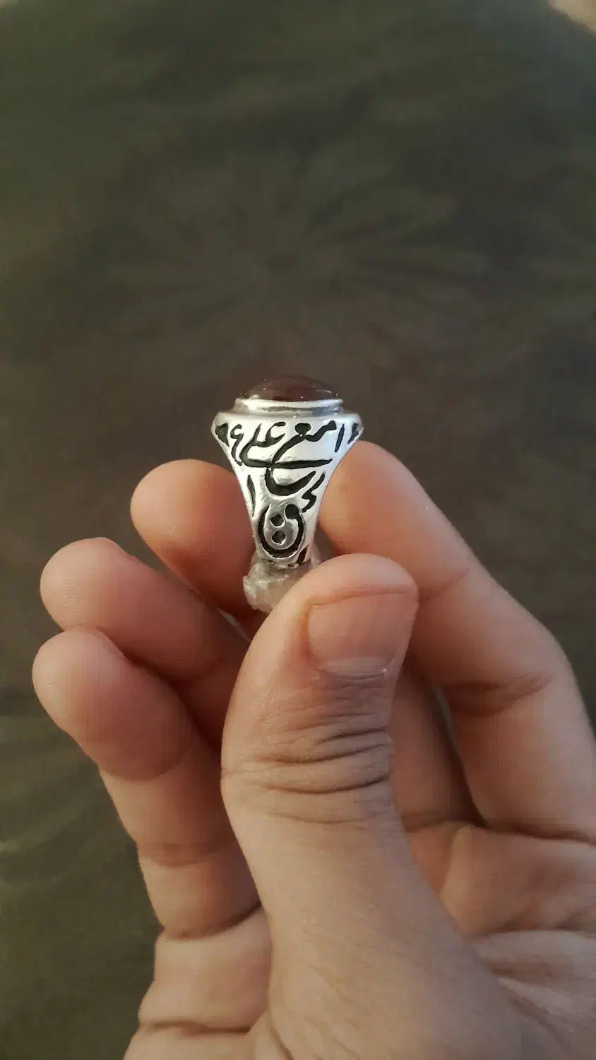 انگشتر عقیق سرخ (یمنی) نقره 825|جواهرات|بندر دیر, |دیوار