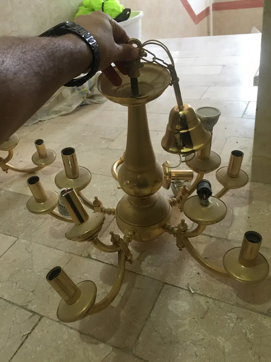 سه عدد لوستر|لوستر و چراغ آویز|سنندج, |دیوار