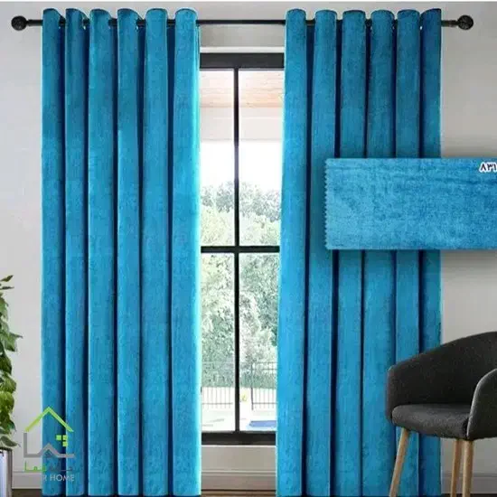 یک جفت دستک پرده مخمل آبی|پرده، رانر، رومیزی|بجنورد, |دیوار