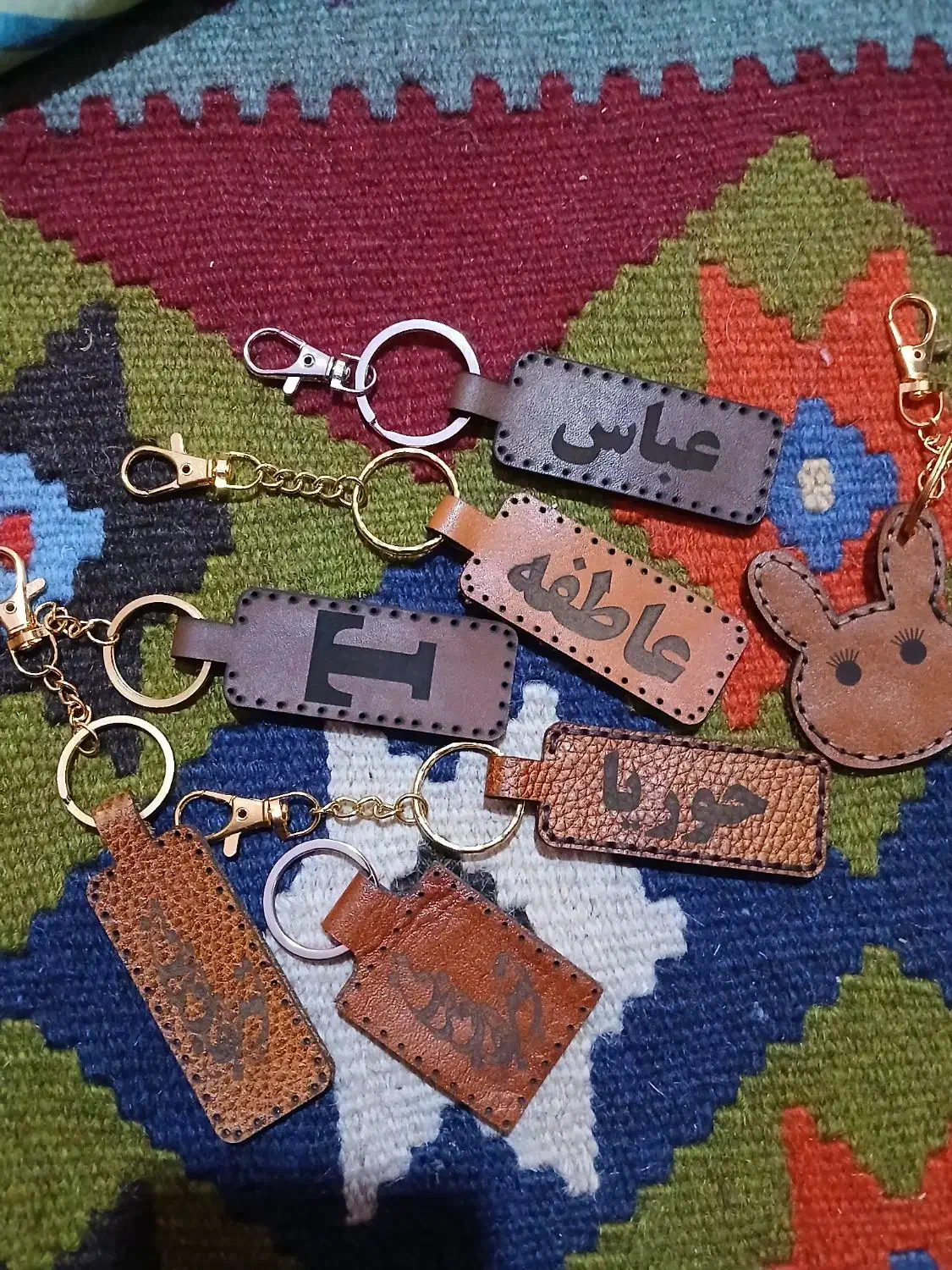 جاکلیدی چرم دستدوز|صنایع دستی و سایر لوازم تزئینی|شازند, |دیوار