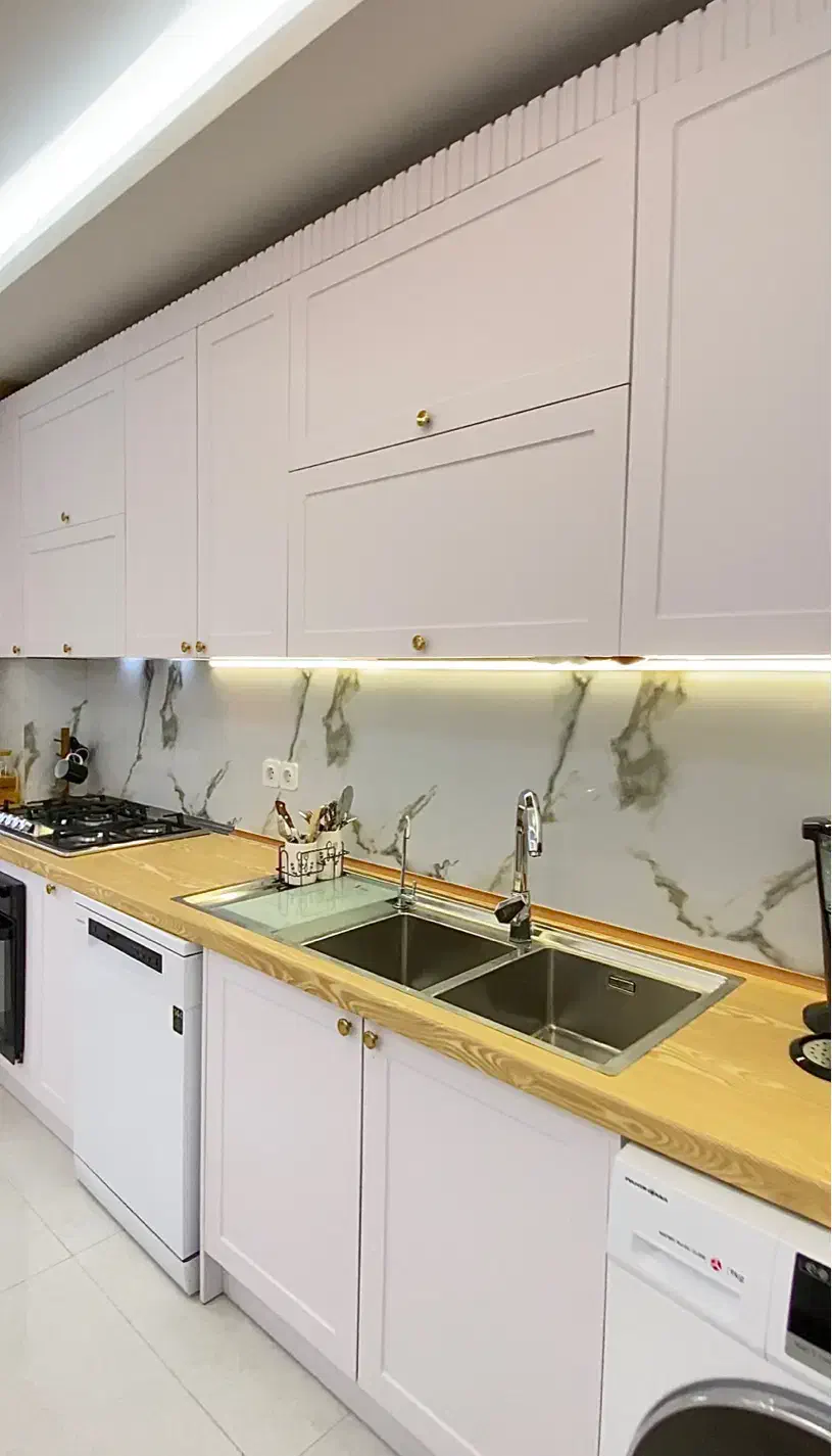 کابینت آشپزخانه نئوکلاسیک سفید آنتی فینگر|خدمات پیشه و مهارت|رشت, خرسندی|دیوار