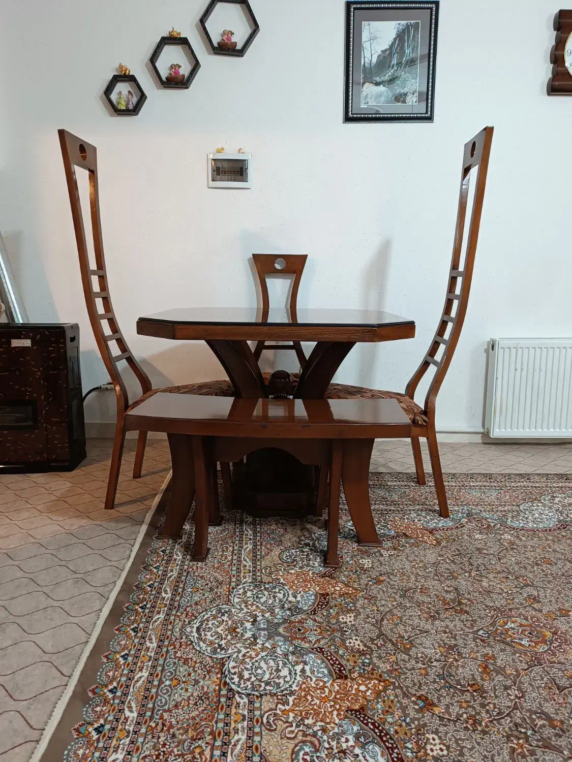 میز ناهار خوری چهار نفره با چوب|میز و صندلی غذاخوری|بروجرد, |دیوار