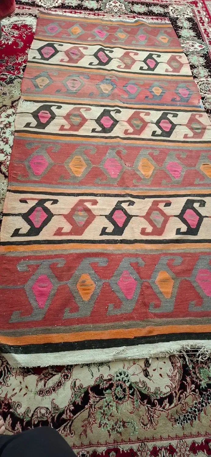 گلیم قدیمی|گلیم، جاجیم، گبه|تبریز, |دیوار