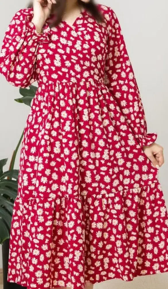 فروش پیراهن گل گلی مزونی شب یلدا|لباس|ارومیه, |دیوار