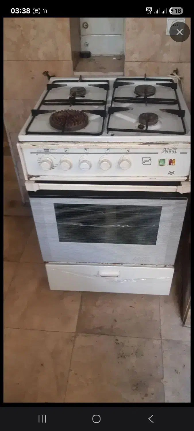 گاز فر ۴شعله|اجاق گاز و لوازم برقی پخت‌وپز|تهران, شهرک غرب|دیوار