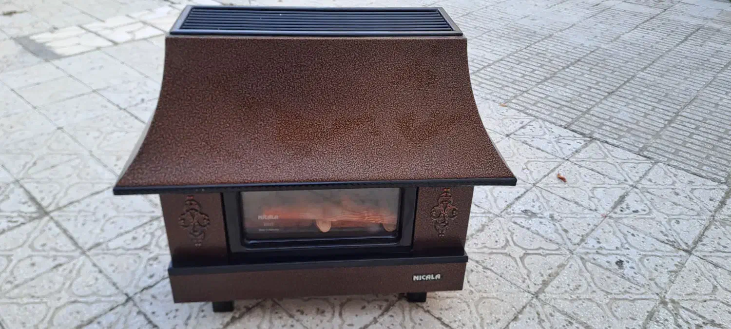 بخاری گازی طرح شومینه|بخاری، هیتر، شومینه|اهر, |دیوار