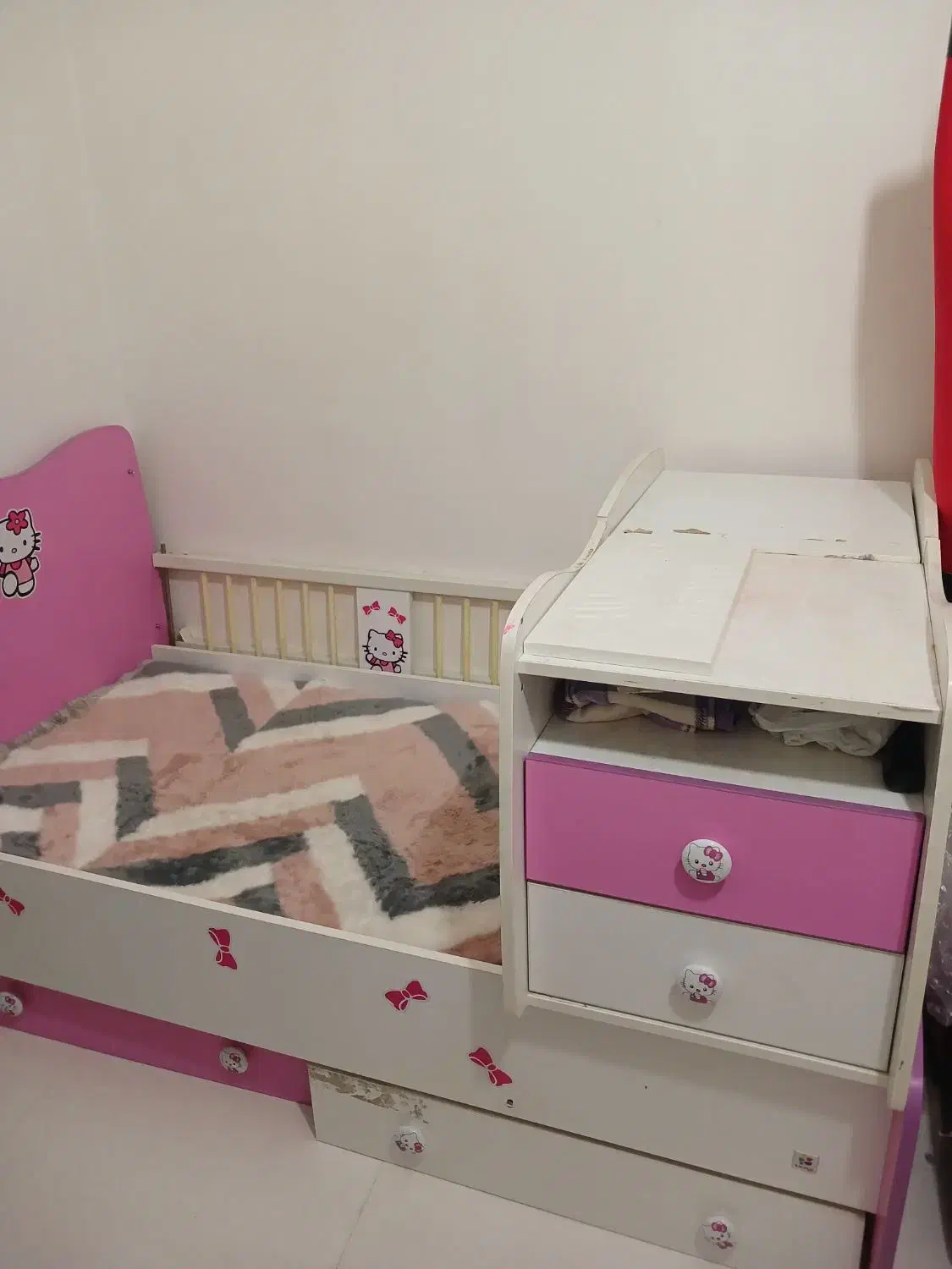 تخت دو منظوره کودک و نوجوان و کمد|تخت و سرویس خواب|آبادان, |دیوار