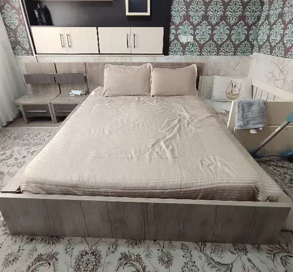 فروش سرویس خواب دو نفره ام دی اف|تخت و سرویس خواب|مشهد, کارمندان دوم|دیوار