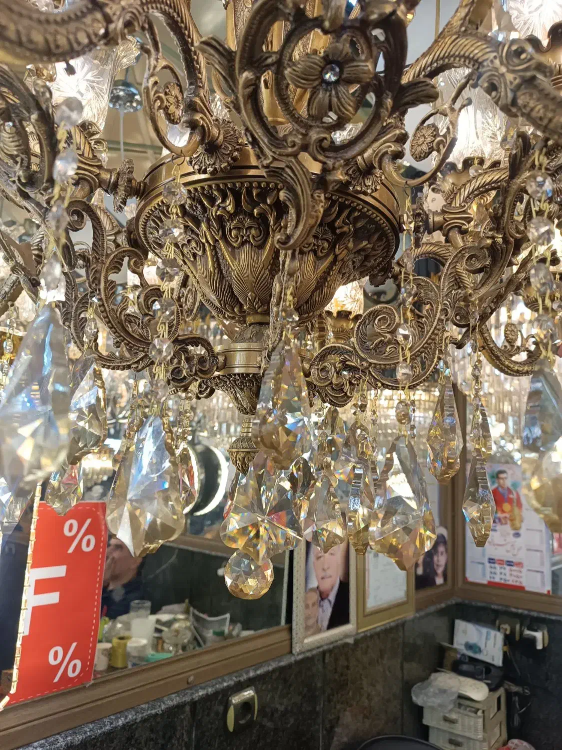 لوستر 16 شعله برنز با فاکتور معتبر|لوستر و چراغ آویز|تهران, سعادت‌آباد|دیوار