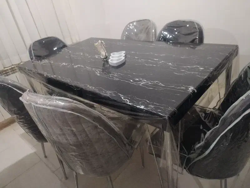 میزناهارخوری شیش نفری کاملا نو با کاور اماده|میز و صندلی غذاخوری|تاکستان, |دیوار