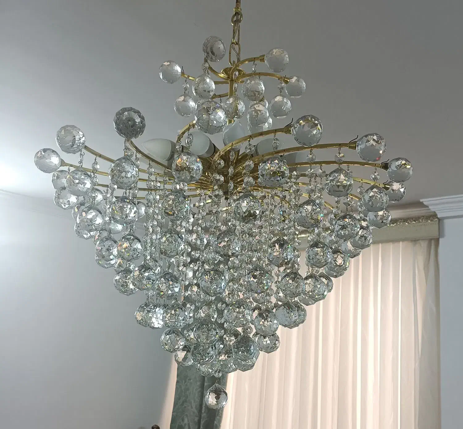 لوستر کریستال|لوستر و چراغ آویز|یزد, |دیوار