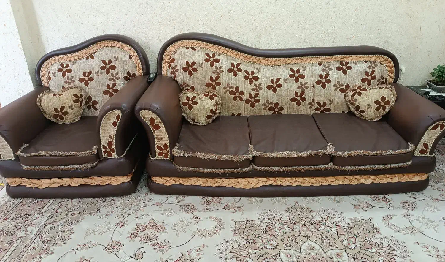 مبل چرم ۶نفره +۱|مبلمان خانگی و میز عسلی|امیرکلا, |دیوار