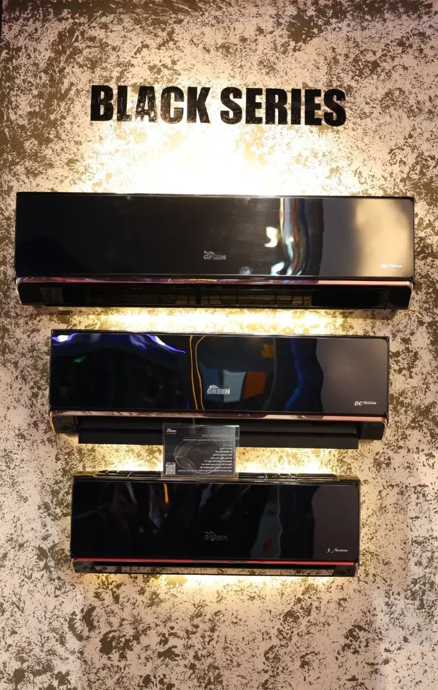 کولرگازی گرین پنل مشکی و طلایی اینورتر شرکتی|کولر گازی و فن‌کوئل|مشهد, سناباد|دیوار