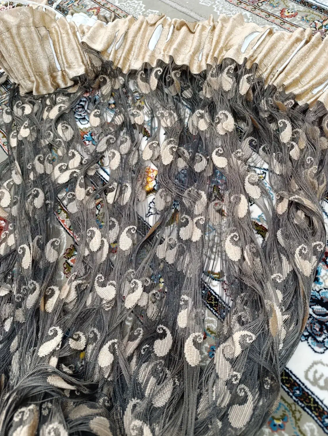 پرده ریسه سه متری|پرده، رانر، رومیزی|اهر, |دیوار