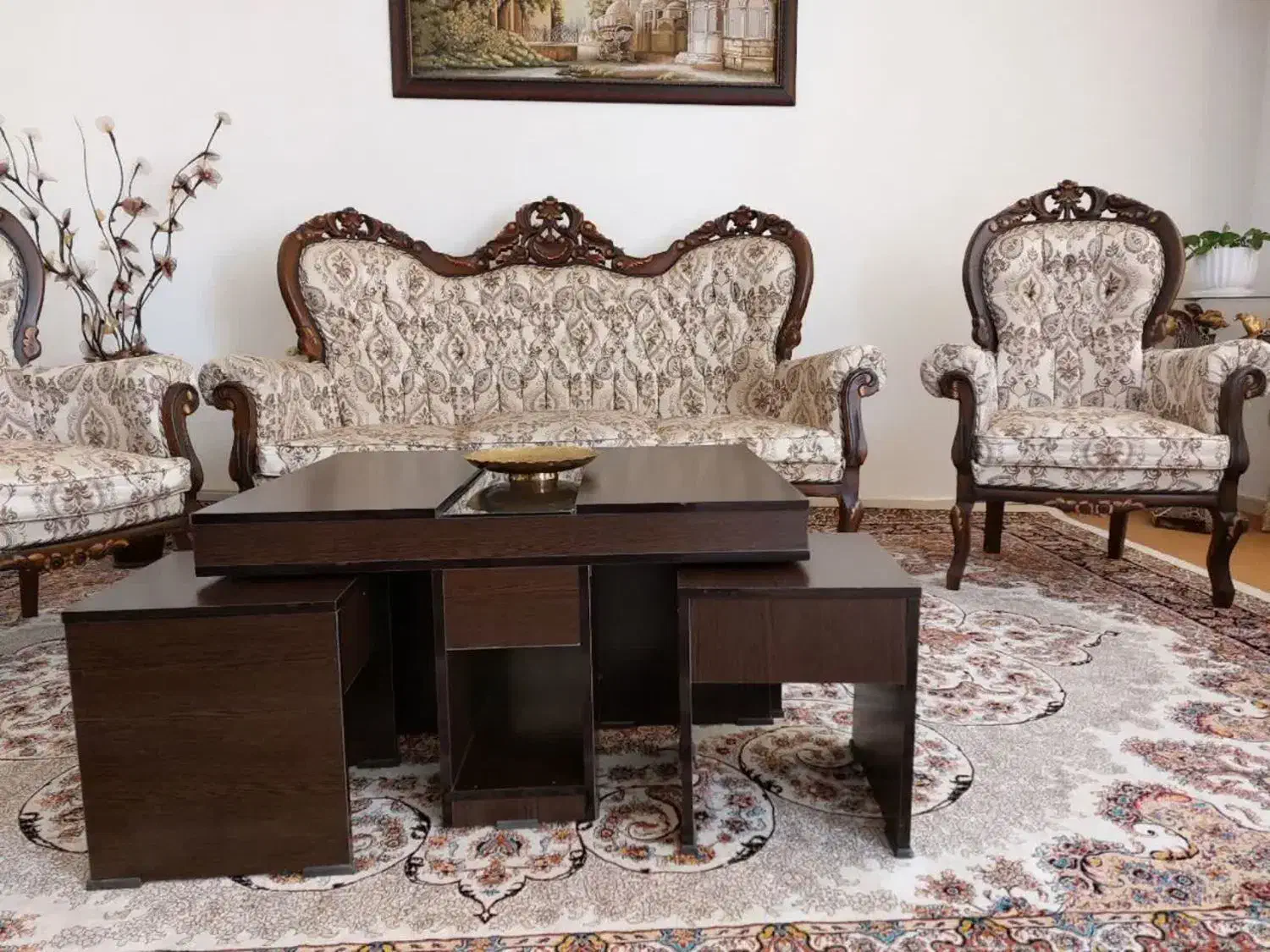 میز عسلی جلو مبلی|مبلمان خانگی و میز عسلی|قائن, |دیوار