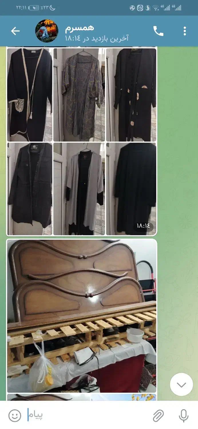 مانتو ها در حد نو، و تخت دونفره سالم|لباس|سبزوار, گلشن|دیوار