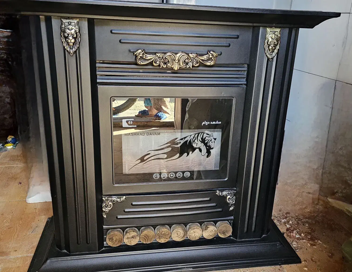 بخاری مدل شومینه ای|بخاری، هیتر، شومینه|جوانرود, |دیوار