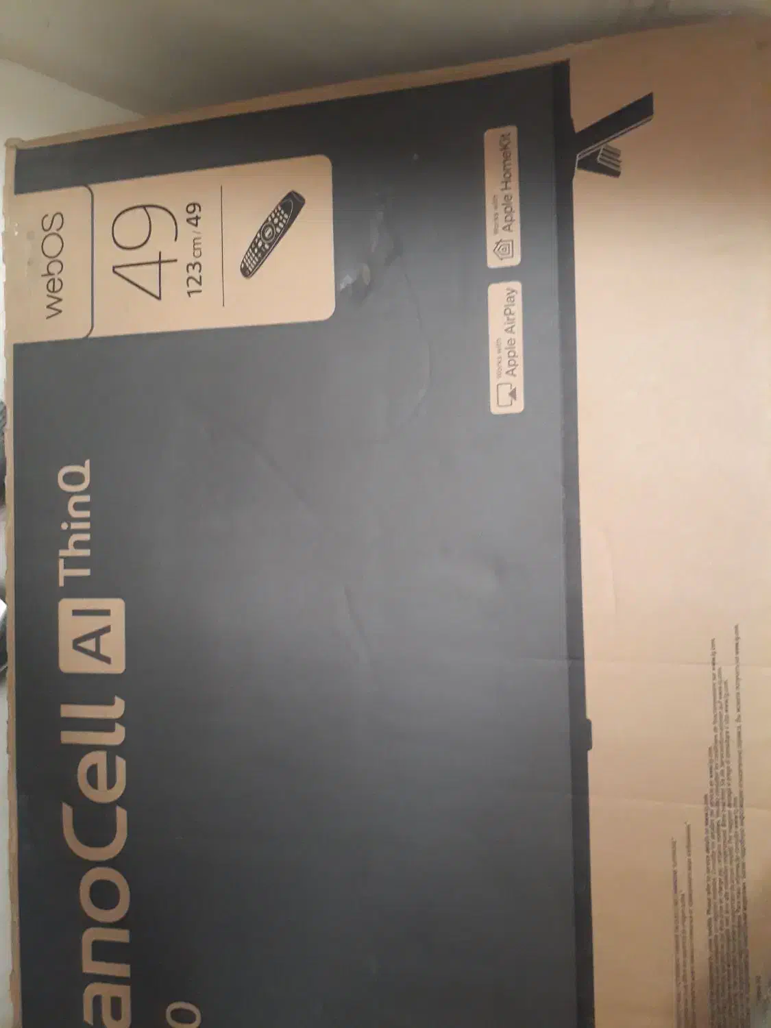 کارتن تلویزیون LG nanocell 49 inch|تلویزیون و پروژکتور|بومهن, |دیوار