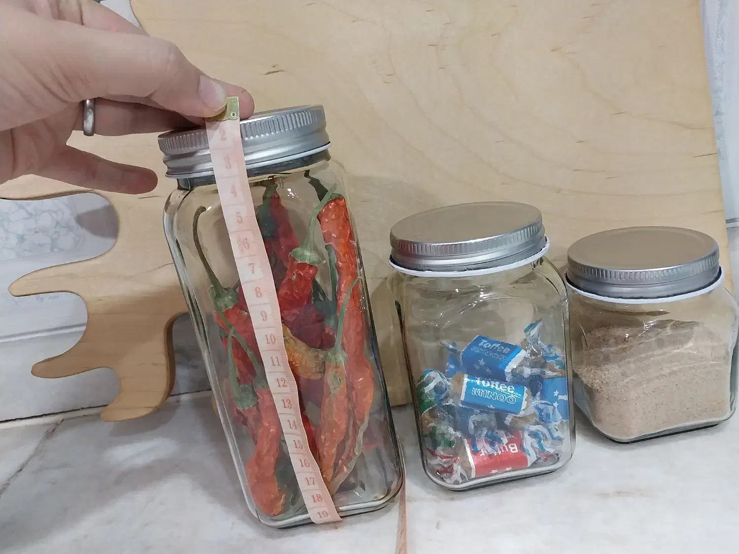 بانکه شیشه ای درب پیچی|ظروف نگهدارنده، پلاستیکی، یکبارمصرف|ری, فیروزآبادی|دیوار