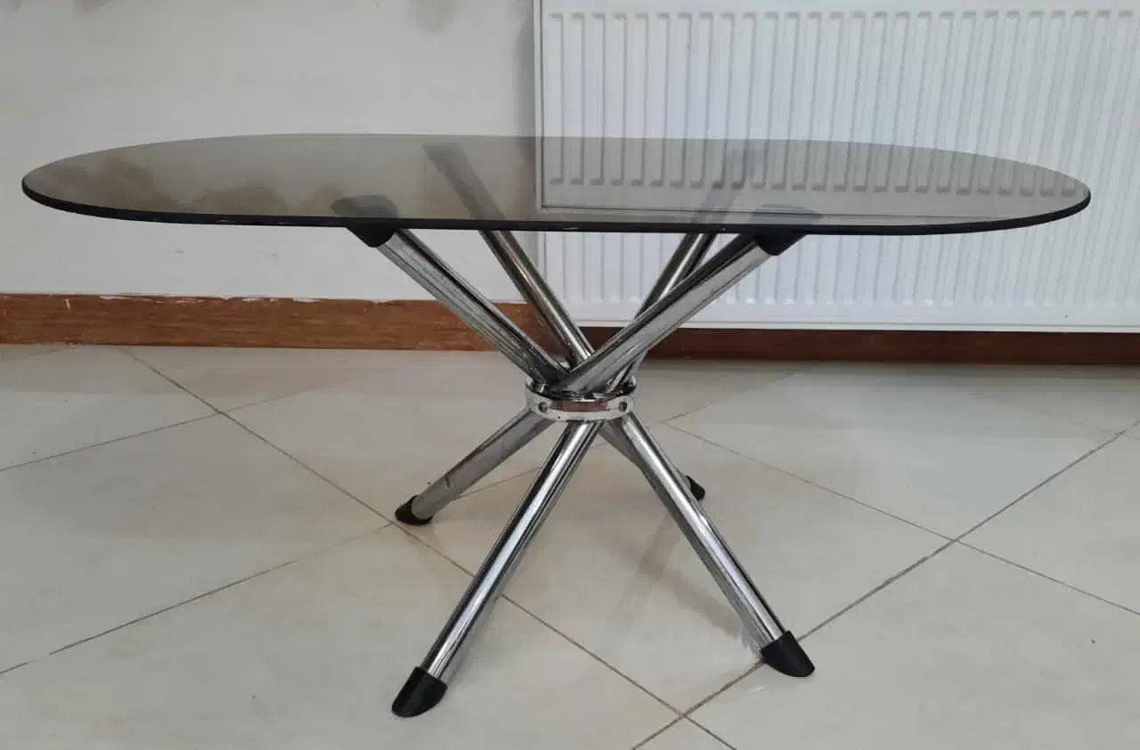 میزوسط شیشه ای باپایه استیل  کم جاوشیک|مبلمان خانگی و میز عسلی|اندیشه, شهرک مریم|دیوار