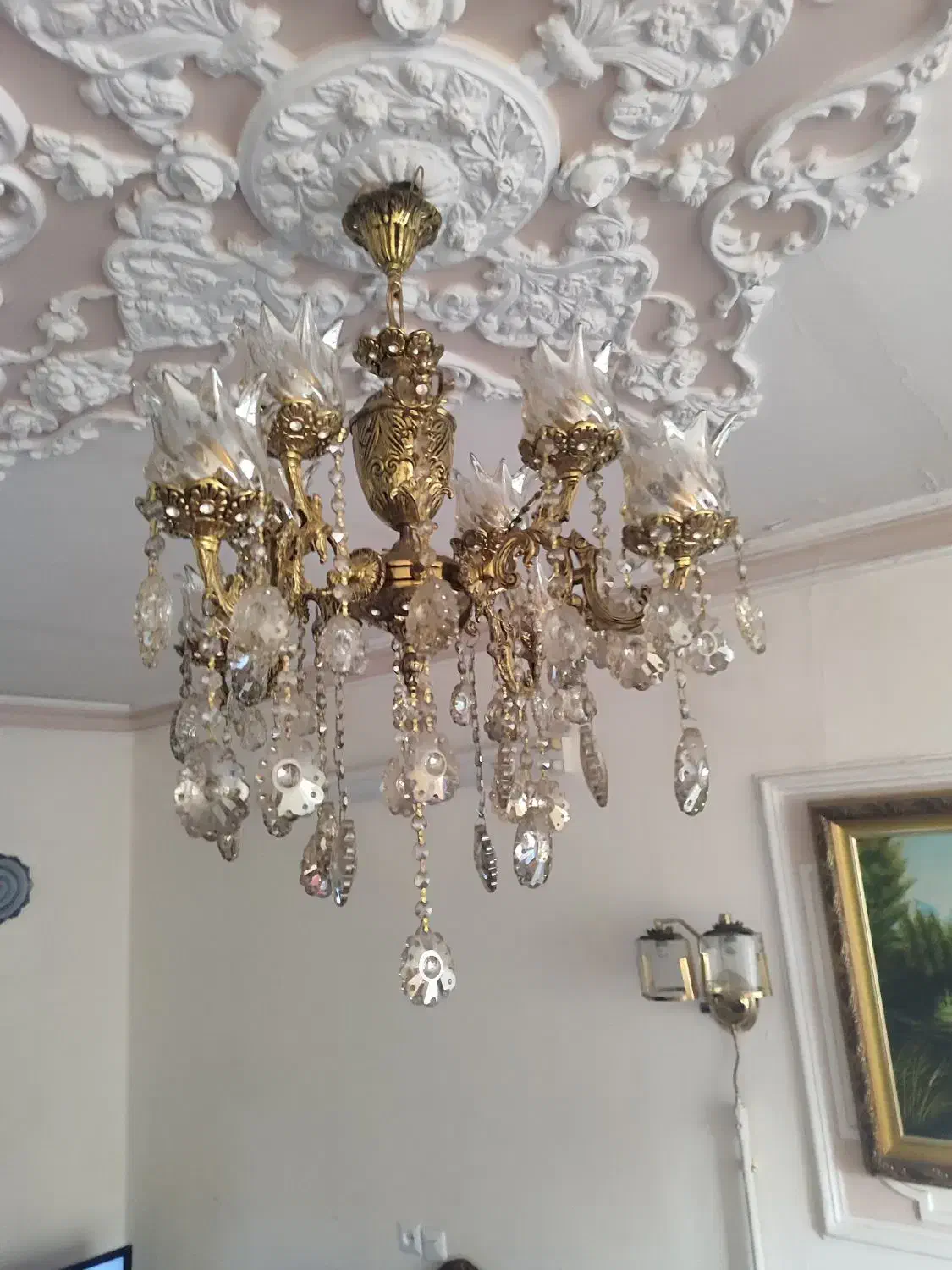 لوستر برنز|لوستر و چراغ آویز|زنجان, |دیوار