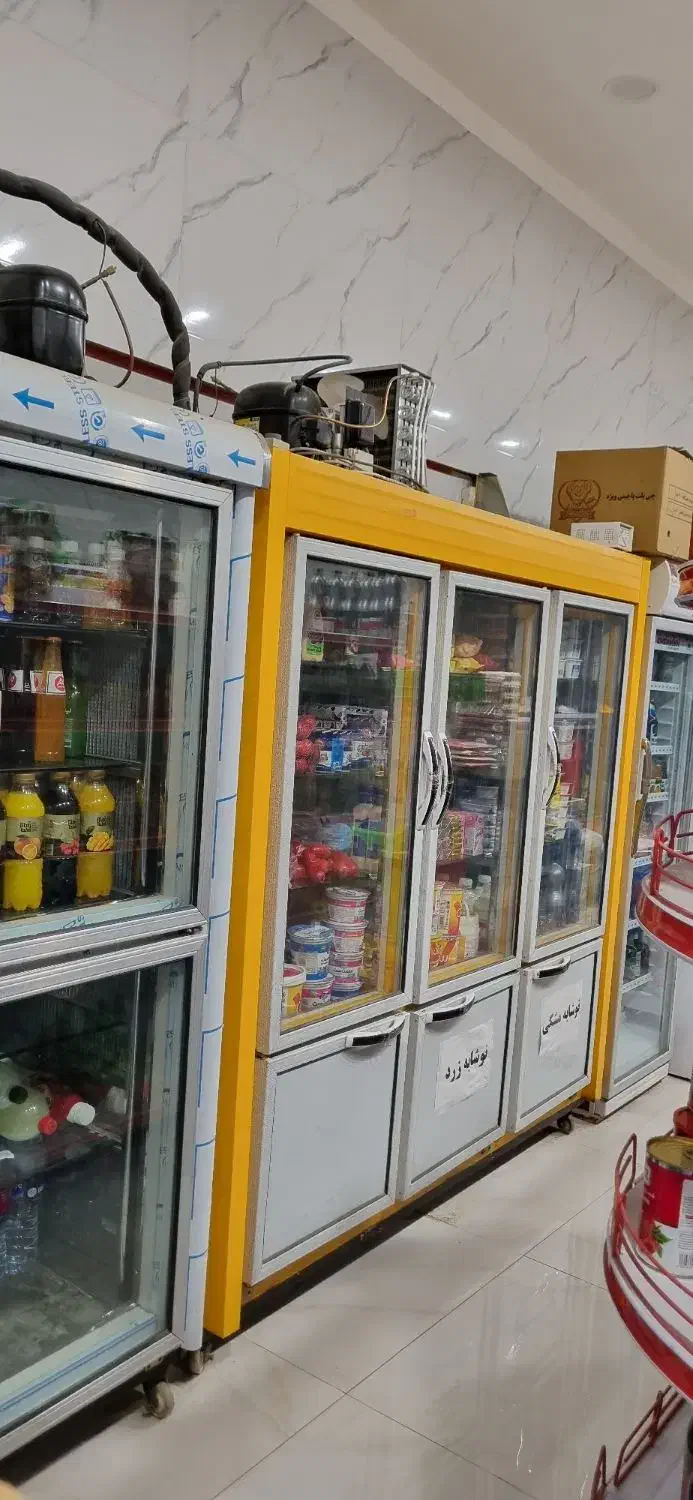 ۲عدد یخچال دوطرف نما مغازه ای|فروشگاه و مغازه|آبسرد, |دیوار