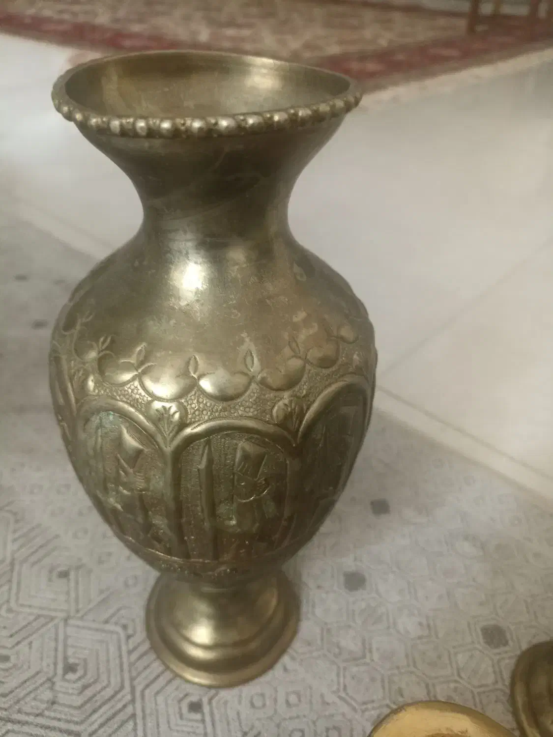 گلدان برنجی وشمعدان برنجی|کلکسیون اشیاء عتیقه|تهران, جمال‌زاده|دیوار