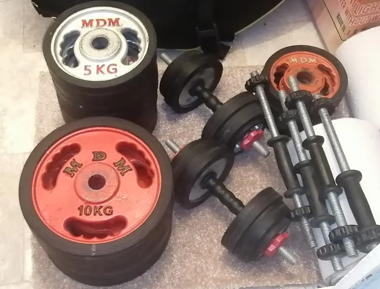 وزنه و دمبل دور لاستیک|تجهیزات ورزشی|ساری, |دیوار