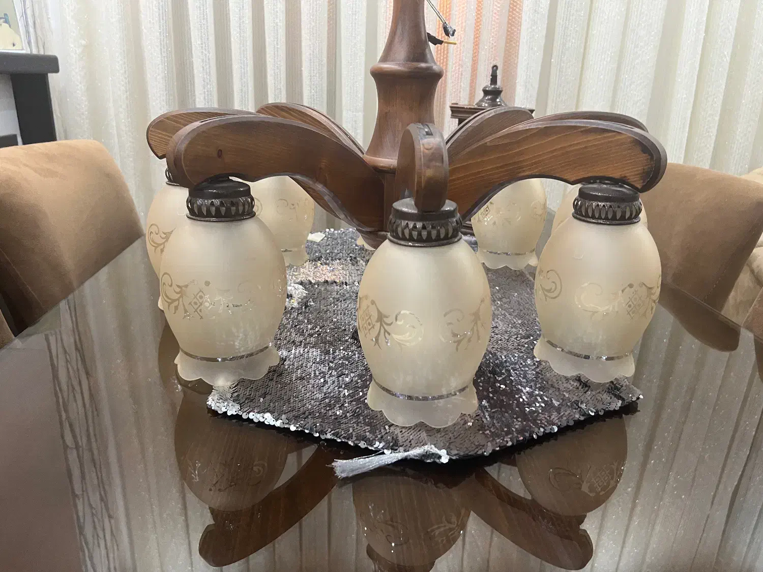 لوستر ۸ شعله|لوستر و چراغ آویز|کرمانشاه, |دیوار