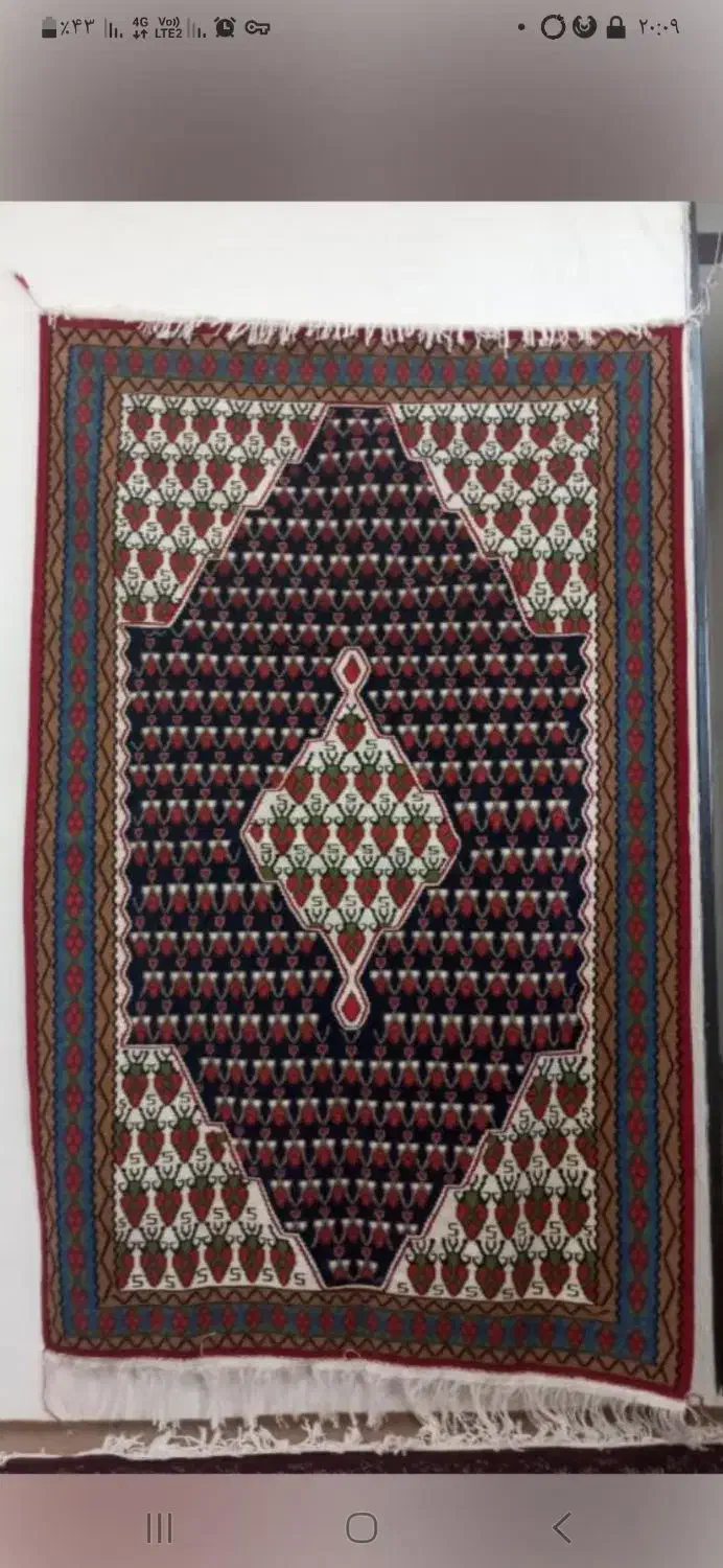 گلیمچه دست بافت گزنیم|گلیم، جاجیم، گبه|بیجار, |دیوار