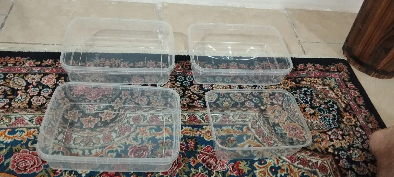 ظرف پلاستیکی در دو سایز مختلف|ظروف نگهدارنده، پلاستیکی، یک‌بارمصرف|فردیس, شهرک ارم|دیوار