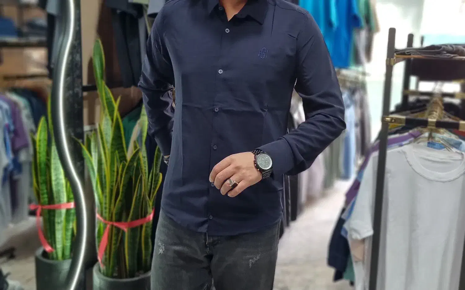 پیراهن سورمه ای استین بلند تمام کش|لباس|مشهد, سرافرازان|دیوار