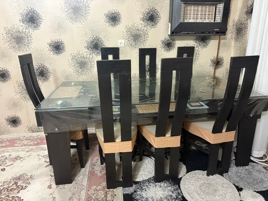 میز ناهار خوری ۸ نفره|میز و صندلی غذاخوری|رودسر, |دیوار