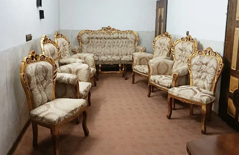 مبل استیل ۹نفره با میز|مبلمان خانگی و میز عسلی|مهریز, |دیوار