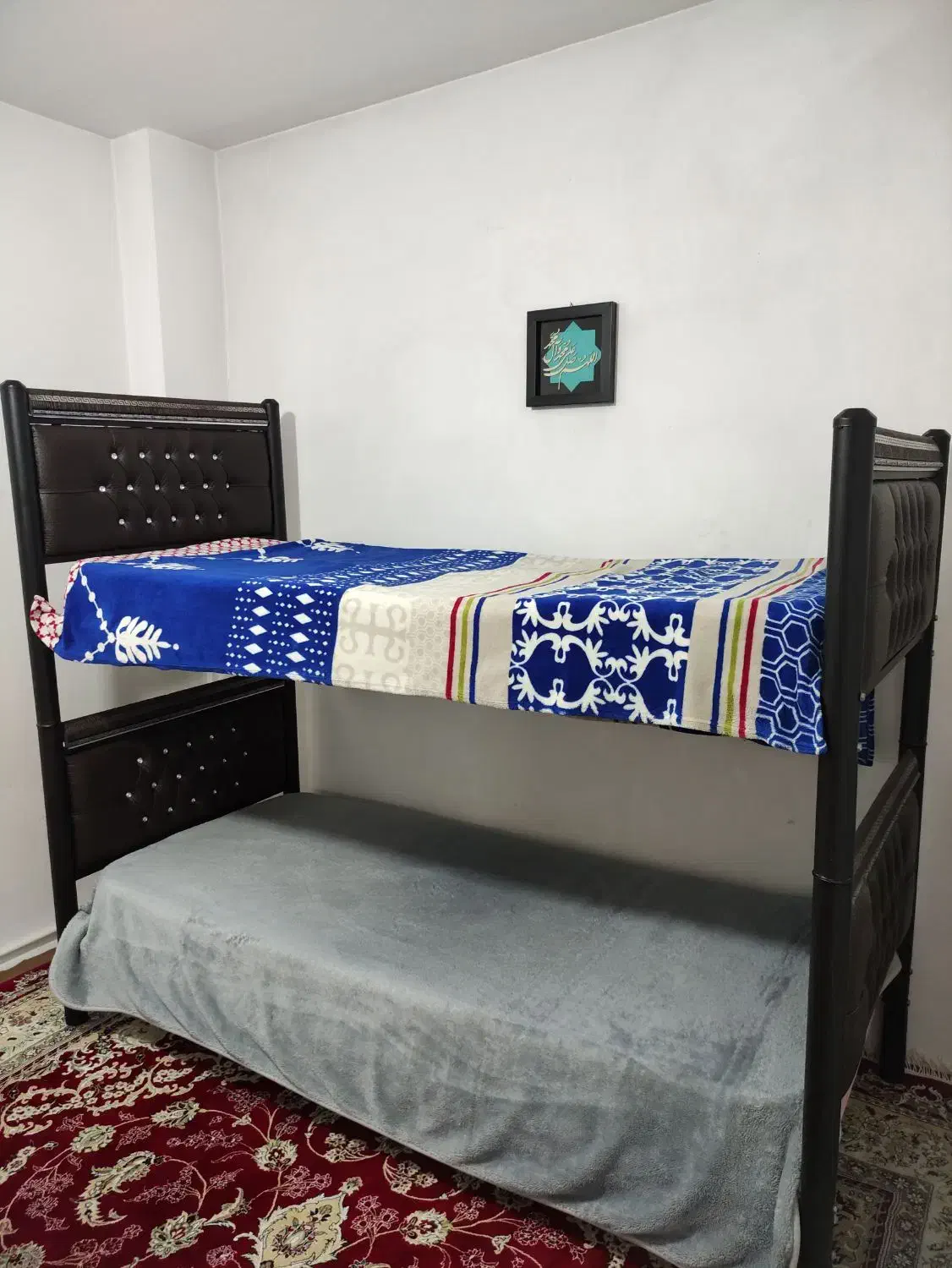 تخت ( دو طبقه شو و تک ) فلزی|تخت و سرویس خواب|خرمدره, |دیوار