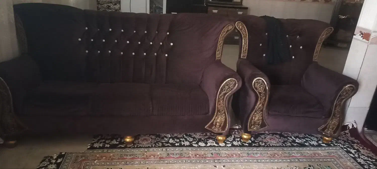 روستای اطراف کهک مبل 7نفره به فروش میرسد|مبلمان خانگی و میز عسلی|تاکستان, |دیوار