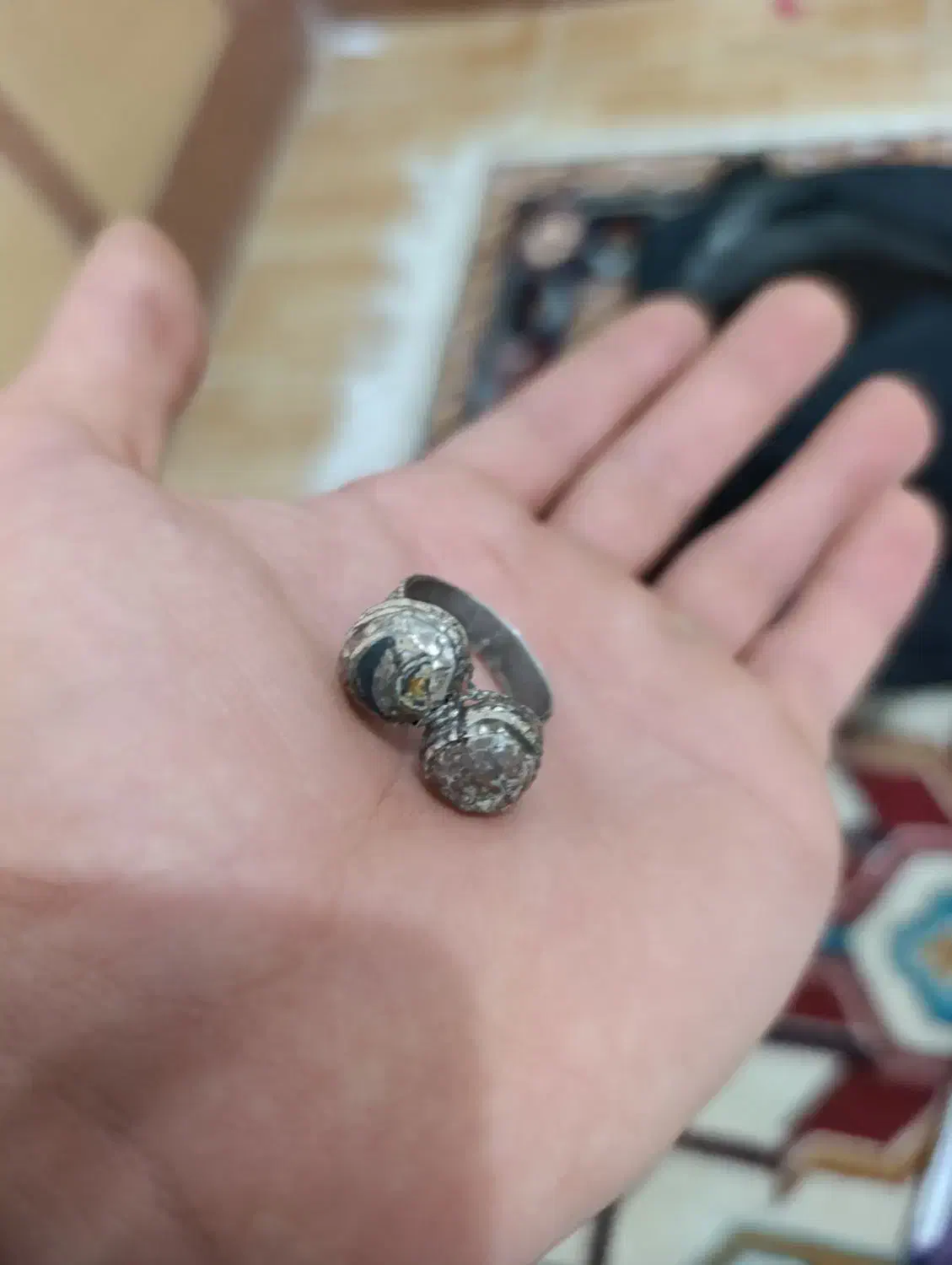 انگشتر نقره با مهره خاص|کلکسیون اشیاء عتیقه|بهبهان, |دیوار