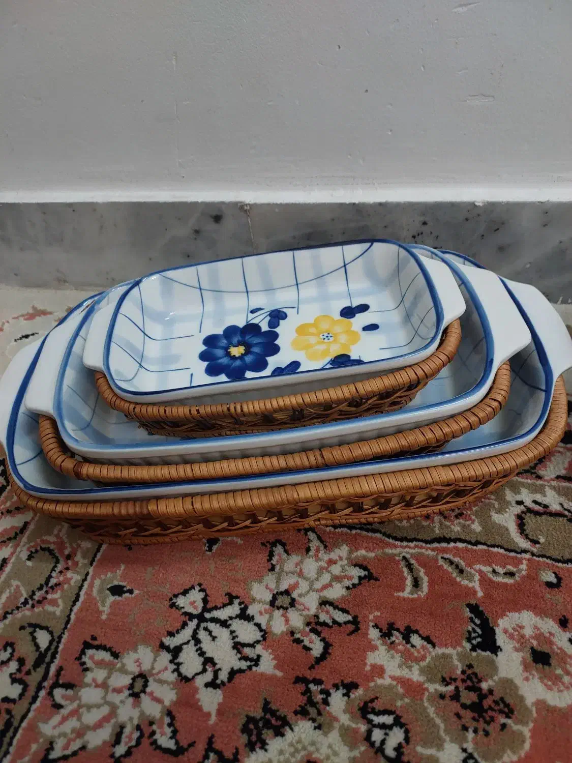 سوپ خوری و ظرف سرو حصیری|ظروف سرو و پذیرایی|نیشابور, شریعتی|دیوار