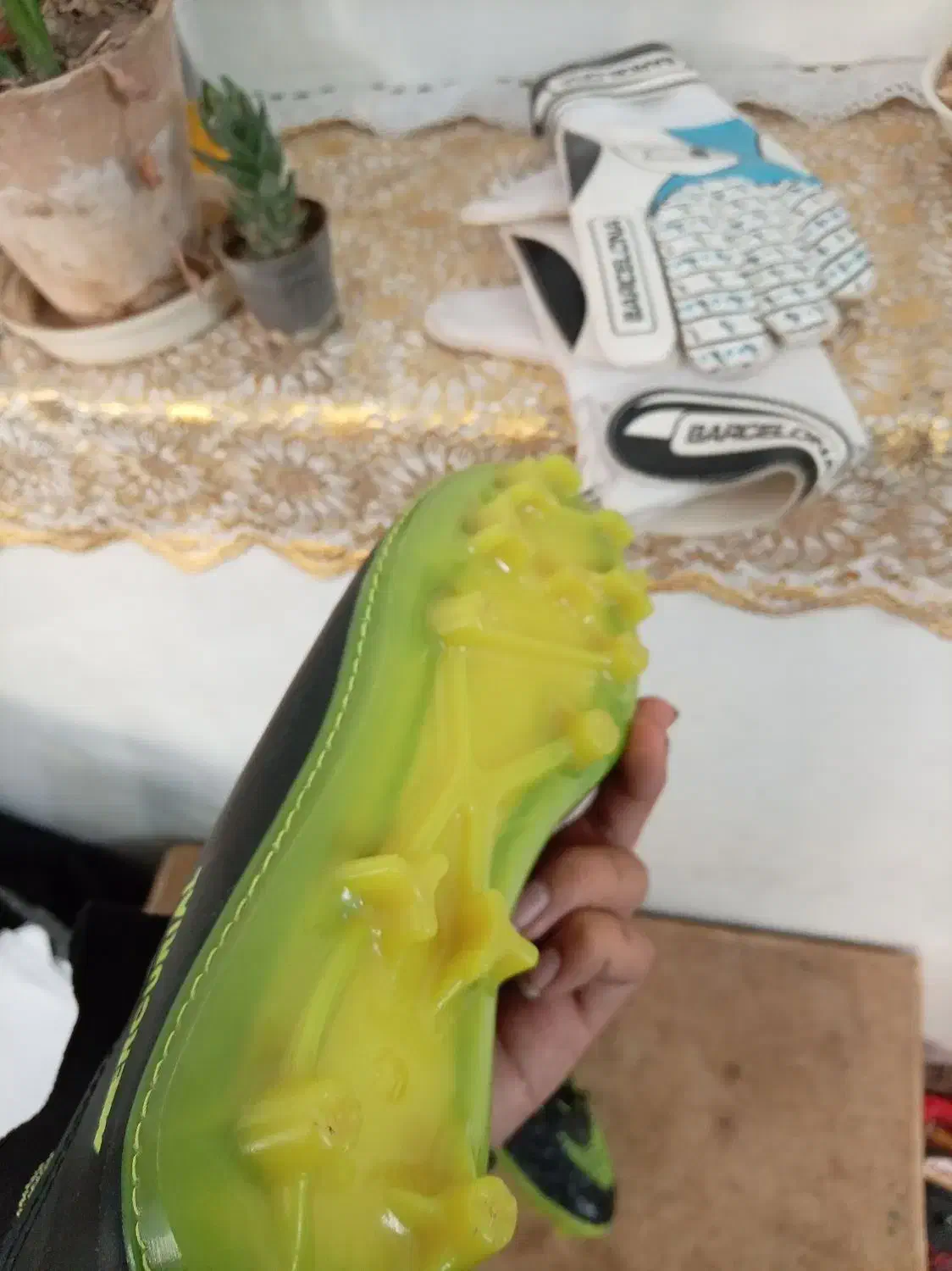 کفش فوتبال دستکش دروازه بانی|کیف، کفش، کمربند|سامان, |دیوار