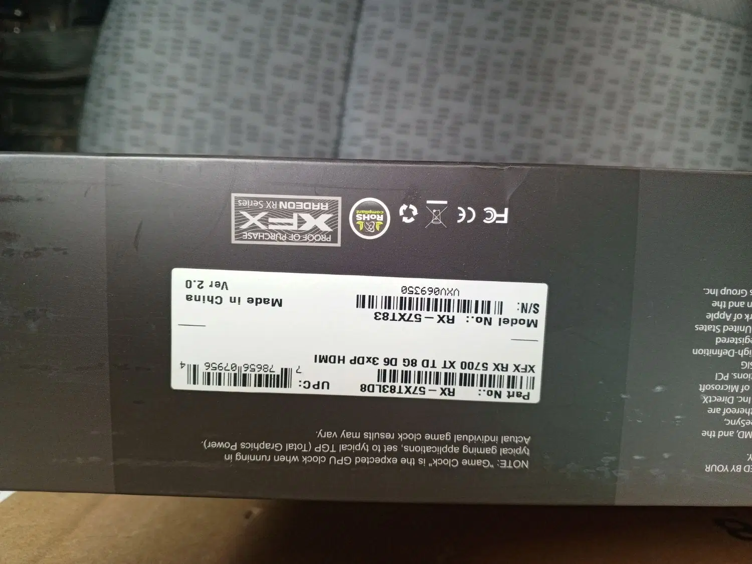 کارت گرافیک XFX AMD Radeon RX 5700 XT 8GB|قطعات و لوازم جانبی رایانه|رشت, یخسازی|دیوار