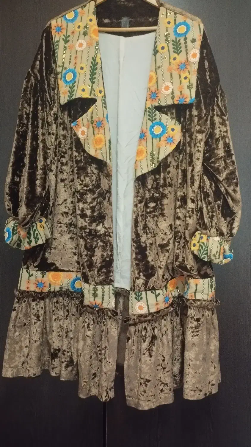 پالتوی مخمل گلدوزی شده|لباس|بابلسر, |دیوار