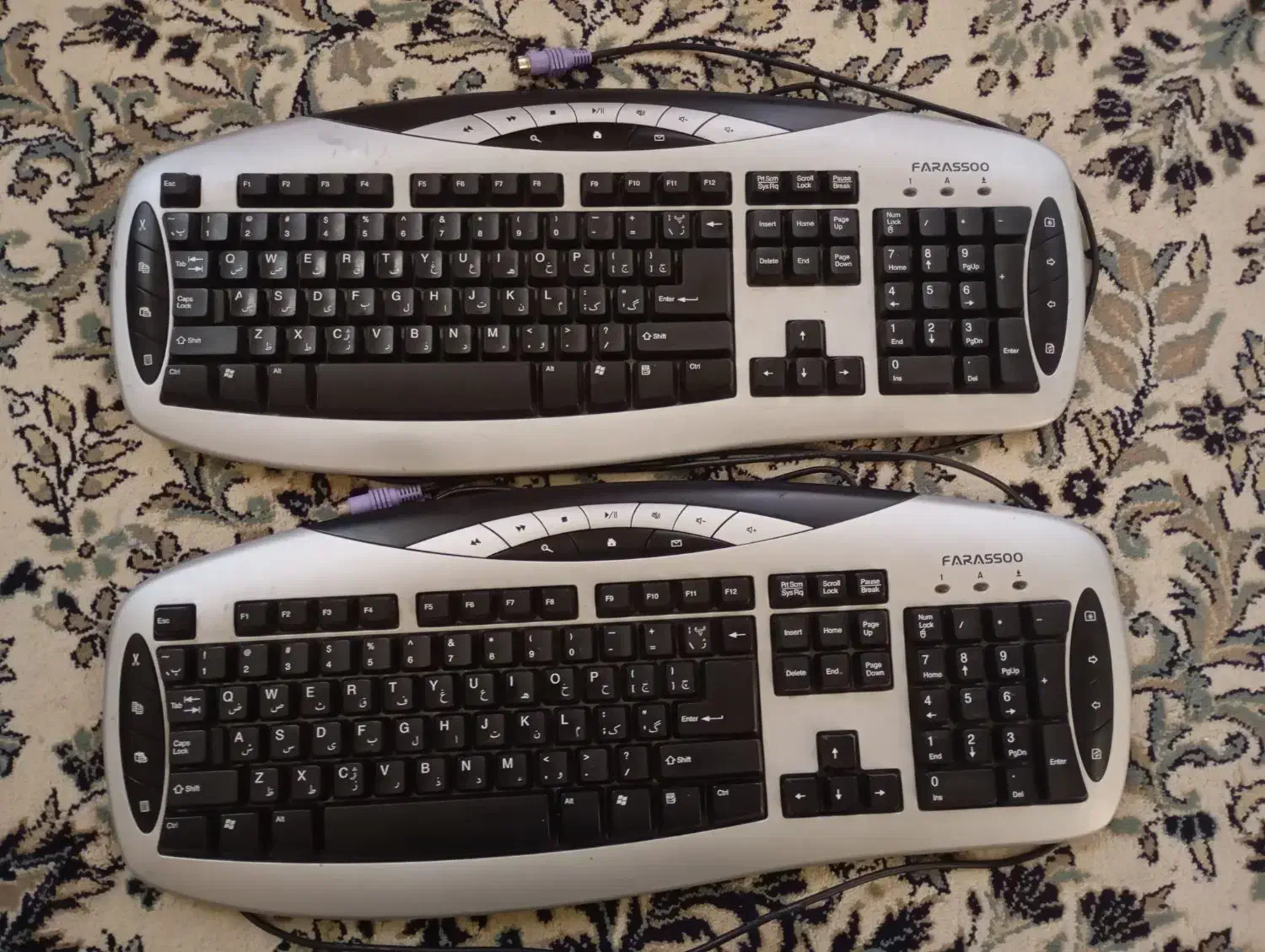 ۲ عدد کیبورد اداری و خانگی فراسو|قطعات و لوازم جانبی رایانه|بندر کنگان, |دیوار